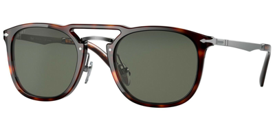 Pre-owned Persol Po 3265s Dark Havana/green Polarized (24/58) Sunglasses