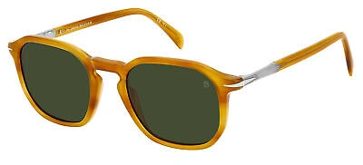 Pre-owned David Beckham Db 1115/s Striped Yellow/green 52/21/145 Men Sunglasses