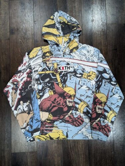 Pre-owned Kith For X-men Battle Hoodie Size Xl Marvel Sdcc Jim Lee 