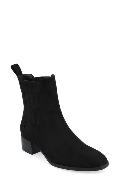 Journee Collection Womens Wrenley Stacked Heel Booties In Black