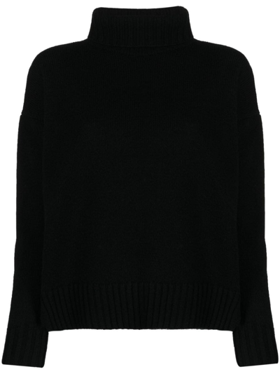 Max Mara Wool Turtle-neck Sweater In Black