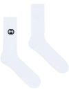 Gucci Cotton Blend Socks With Interlocking G In White