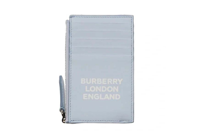 Pre-owned Burberry Card Coin Case (5 Card Slot) Light Blue