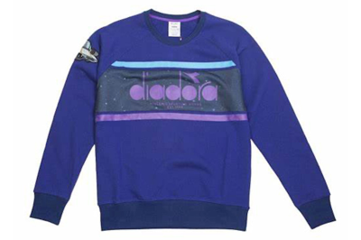Pre-owned Diadora X Rick And Morty Intergalactic Crew Sweater Purple/blue