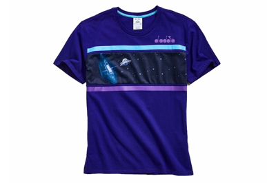 Pre-owned Diadora X Rick And Morty Intergalactic T-shirt Purple/blue