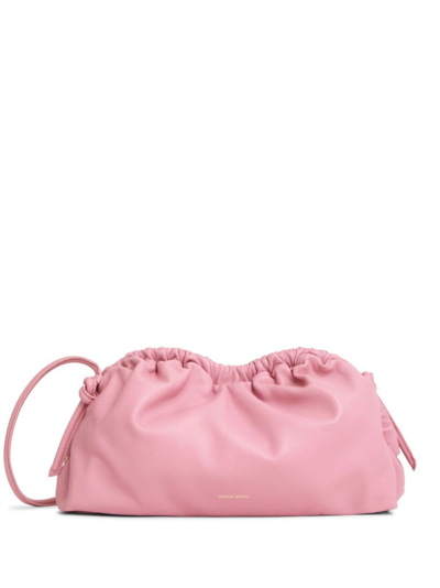 Mansur Gavriel Cloud Leather Clutch Bag In Pink