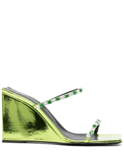 Giuseppe Zanotti Green Shangay Heeled Sandals In Ramaro