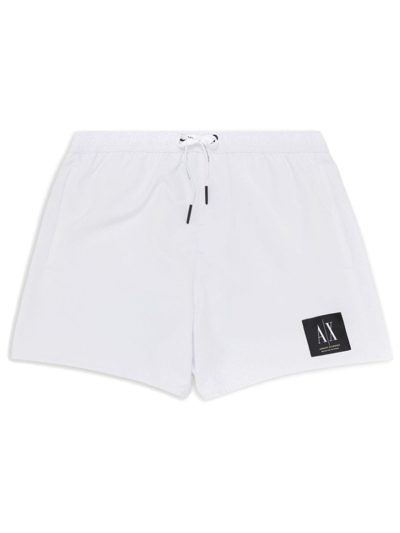 Armani Exchange Swim Shorts In White