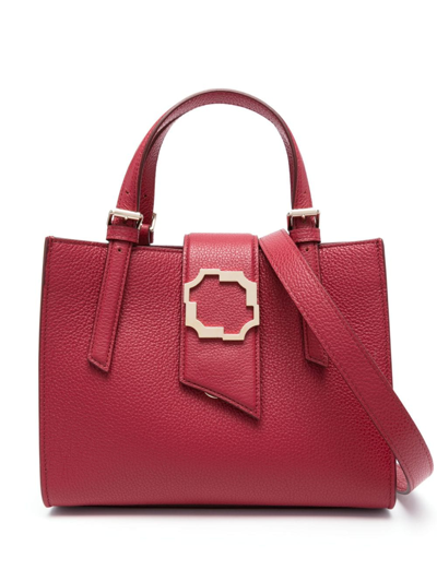 Malone Souliers Small Hollie Leather Tote Bag In Red