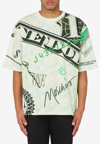 Moschino Dollar Print T Shirt Green In Multicolor