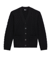 THE KOOPLES WOOL CABLE-KNIT CARDIGAN