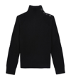 The Kooples Wool Funnel-neck Sweater In Black