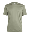 Zimmerli Cotton T-shirt In Dark Sage