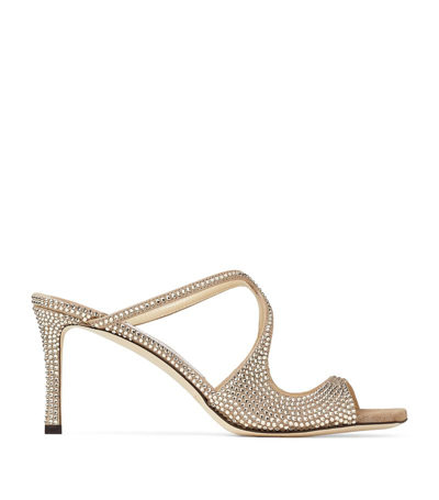Jimmy Choo Anise 75 Crystal-embellished Sandals In Gold