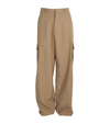 OFF-WHITE WIDE-LEG CARGO TROUSERS