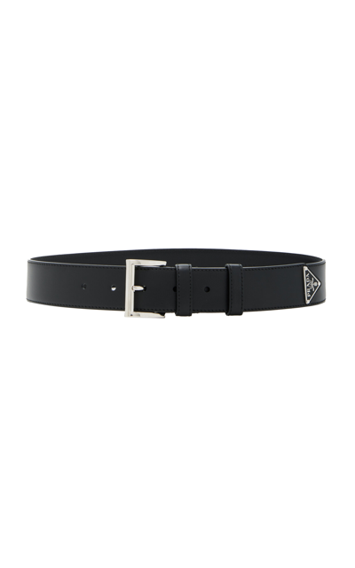 Prada Leather Belt In Black