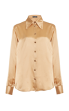 Dolce & Gabbana Satin-finish Silk Shirt In Neutral