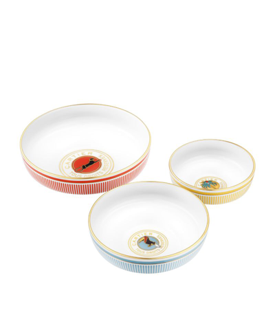 Cartier Characters Bowls (set Of 3) In Multi
