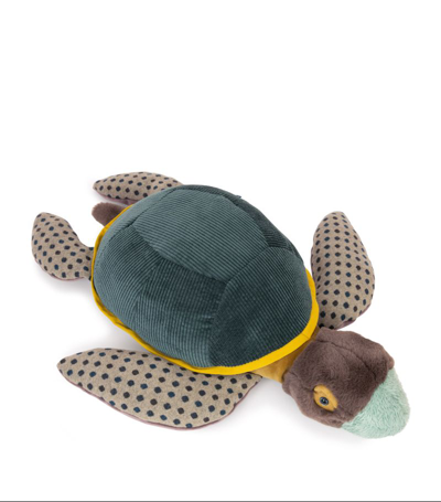 Moulin Roty Babies' Large Turtle Soft Toy (36cm) In Green