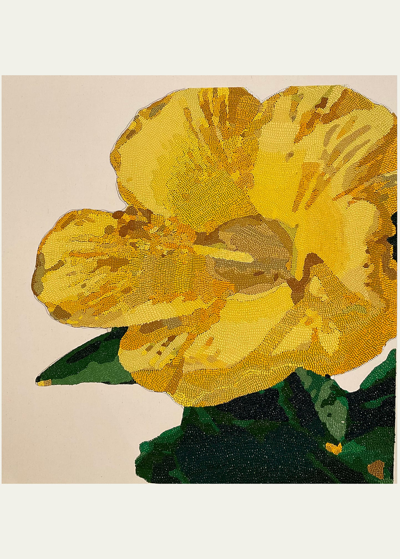 Contemporary Art Projects Usa Yellow Hibiscus Original Painting By Rachel Daly