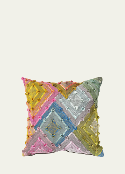 Mackenzie-childs Mosaic Diamond Decorative Pillow - 38"