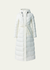 Mackage Calina Zip-front A-line Down Coat In Cream