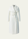 Mackage Mai Wool Belted Wrap Coat In Cream