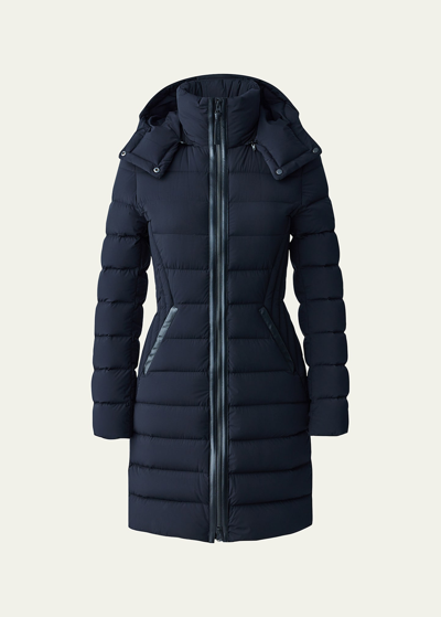 Mackage Farren Detachable-hood Lightweight Down Coat In Black