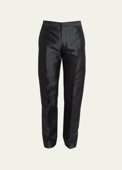 Givenchy Men's Satin-waist Tuxedo Trousers In Black