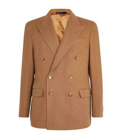 Polo Ralph Lauren Double-breasted Blazer In Brown