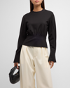 3.1 PHILLIP LIM / フィリップ リム STRUCTURED PONTE LONG-SLEEVE TOP