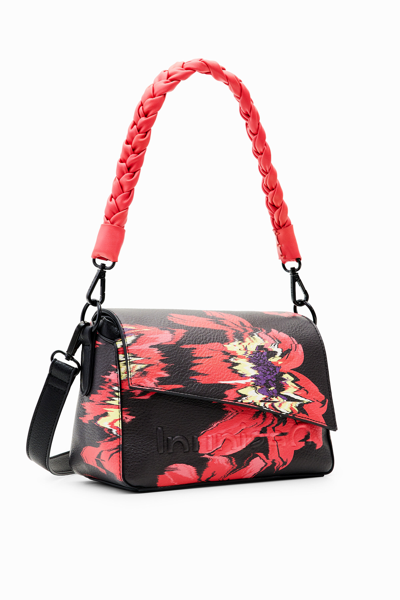 Desigual Small Floral Crossbody Bag In Black