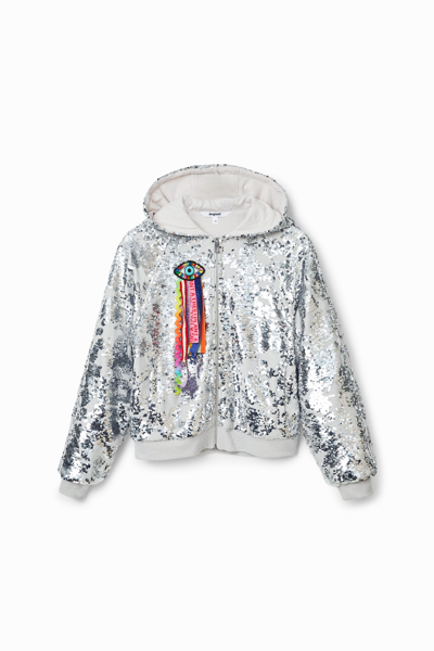 Desigual Johnson Hartig Sequined Hoodie In Material Finishes