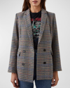 RAILS JAC DOUBLE-BREASTED PLAID BLAZER