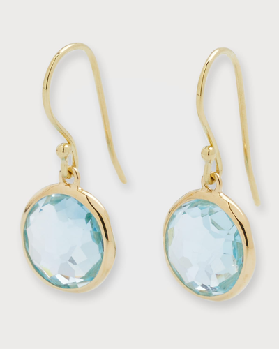 Ippolita Small Single Drop Earrings In 18k Gold In Blue Topaz