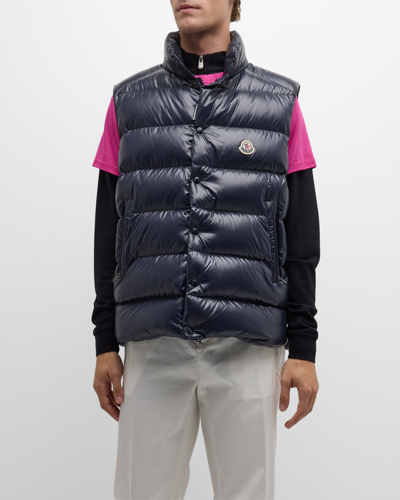 Moncler Sleeveless Puffer Jacket In Navy