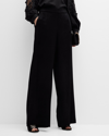 Kobi Halperin Hunter High-rise Wide-leg Corduroy Pants In Black