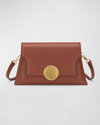 Oryany Lottie Flap Leather Crossbody Bag In Toffee Tan