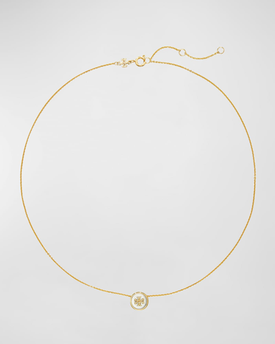 Tory Burch Kira Pendant Necklace In Tory Gold/tory Silver