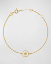 Tory Burch Kira Enamel Pendant Chain Bracelet In Tory Gold Tory S