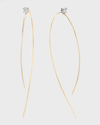 LANA MINI WIRE HOOKED ON HOOP EARRINGS WITH DIAMONDS, 38MM