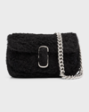 Marc Jacobs Mini The Teddy J Marc Faux Fur Shoulder Bag In Black