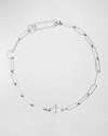 Tory Burch Good Luck Chain Bracelet In Tory Silver