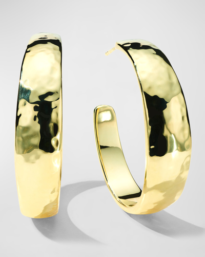 Ippolita 18k Yellow Gold Classico Hammered Medium Hoop Earrings