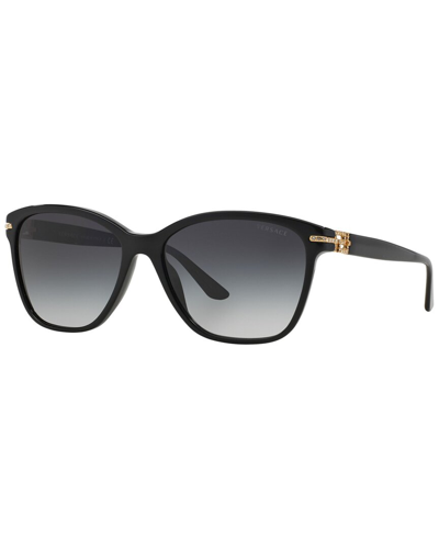 Versace Gray Gradient Square Ladies Sunglasses Ve4290ba Gb18g 57 In Black
