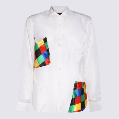 Comme Des Garçons Homme Deux Comme Des Garçons Homme Plus Patchwork Buttoned Shirt In White