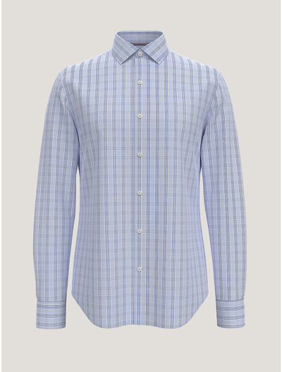 Tommy Hilfiger Slim Fit Thflex Plaid Oxford Shirt In Classic Blue
