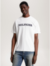 Tommy Hilfiger T-shirt With Round Neck And Short Sleeves In Ancient White