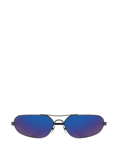 Balenciaga Eyewear Oval Frame Sunglasses In Silver