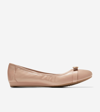 Cole Haan Women's Tova Bow Ballet Shoes - Beige Size 9.5 In Brush